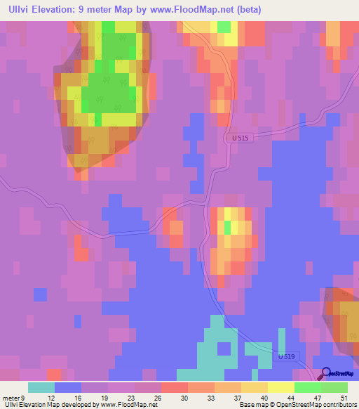 Ullvi,Sweden Elevation Map