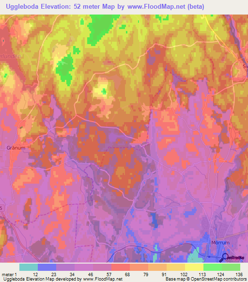 Uggleboda,Sweden Elevation Map