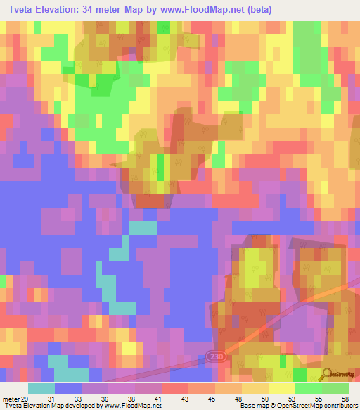 Tveta,Sweden Elevation Map