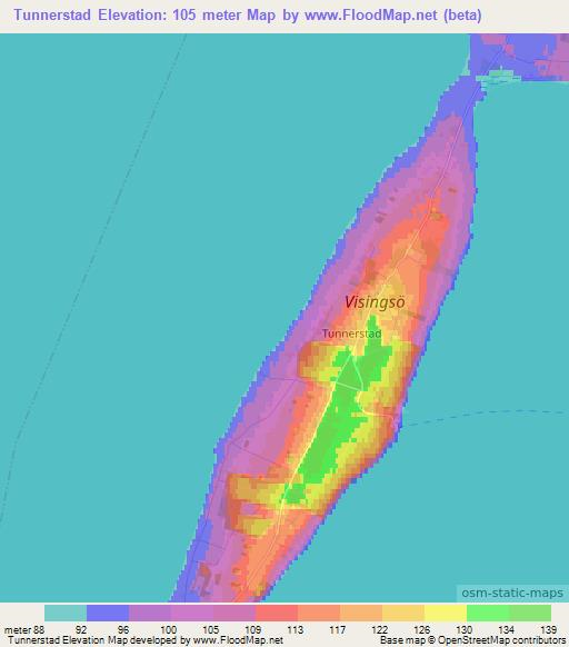 Tunnerstad,Sweden Elevation Map