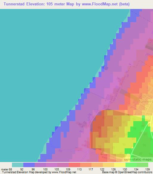 Tunnerstad,Sweden Elevation Map