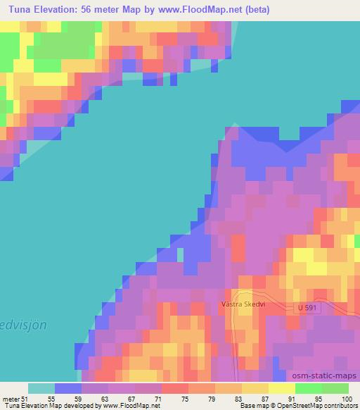 Tuna,Sweden Elevation Map