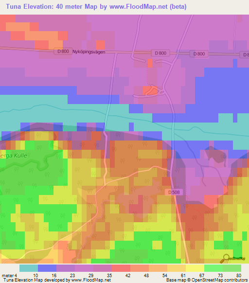 Tuna,Sweden Elevation Map