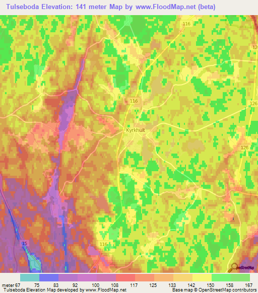 Tulseboda,Sweden Elevation Map