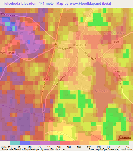 Tulseboda,Sweden Elevation Map