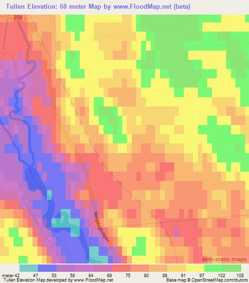 Tullen,Sweden Elevation Map