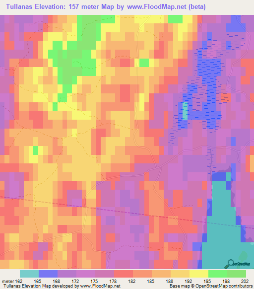 Tullanas,Sweden Elevation Map