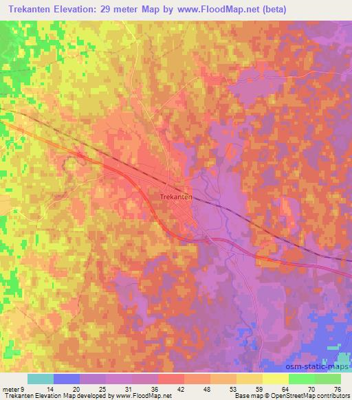 Trekanten,Sweden Elevation Map