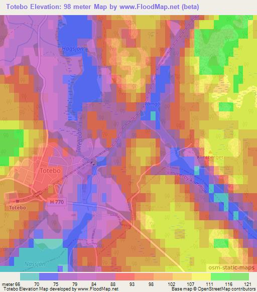 Totebo,Sweden Elevation Map