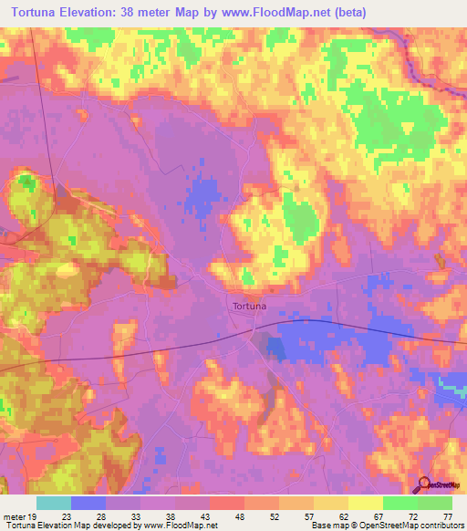 Tortuna,Sweden Elevation Map