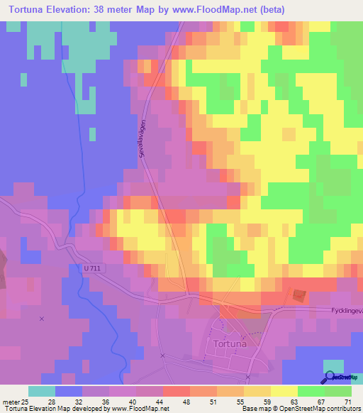 Tortuna,Sweden Elevation Map