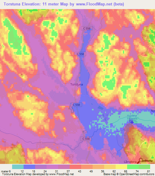 Torstuna,Sweden Elevation Map