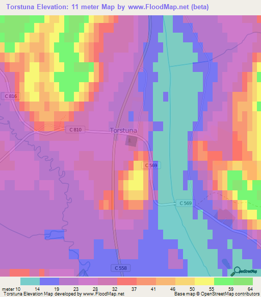 Torstuna,Sweden Elevation Map