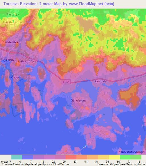 Torstava,Sweden Elevation Map