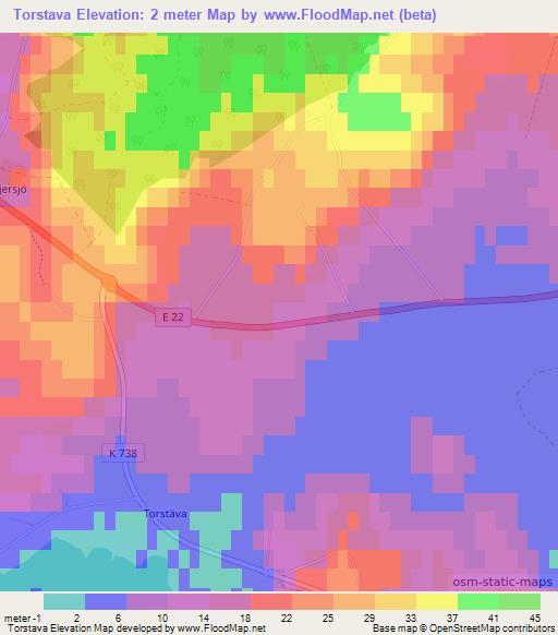 Torstava,Sweden Elevation Map