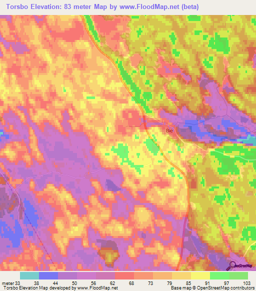 Torsbo,Sweden Elevation Map