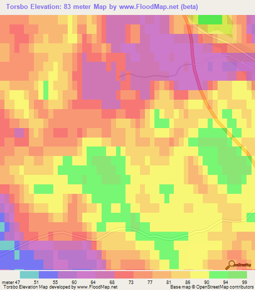 Torsbo,Sweden Elevation Map