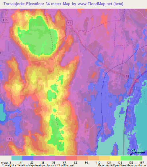 Torsabjorke,Sweden Elevation Map