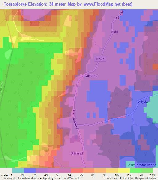 Torsabjorke,Sweden Elevation Map