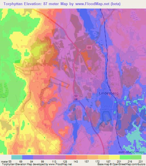 Torphyttan,Sweden Elevation Map