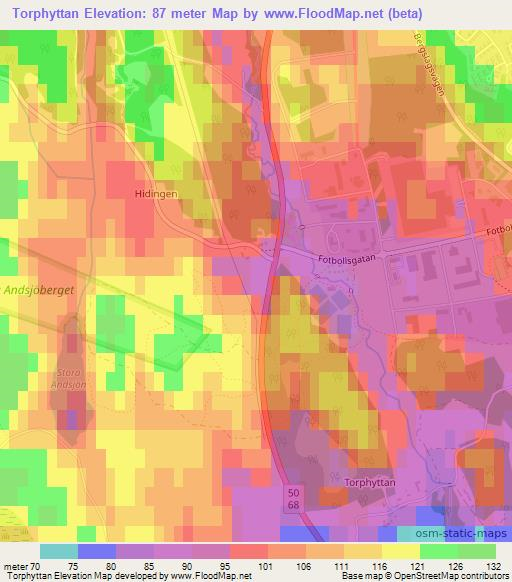 Torphyttan,Sweden Elevation Map