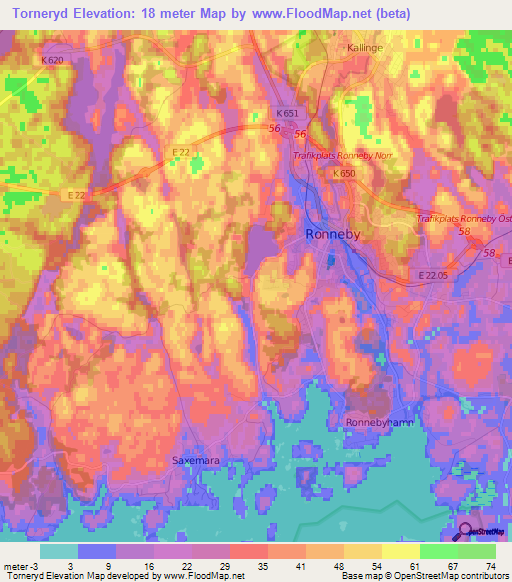 Torneryd,Sweden Elevation Map