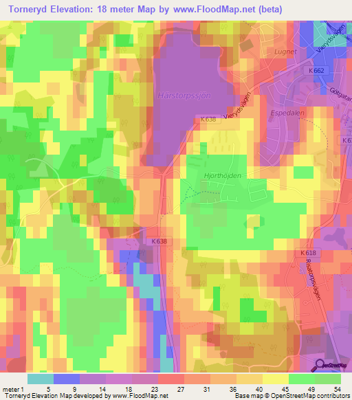 Torneryd,Sweden Elevation Map