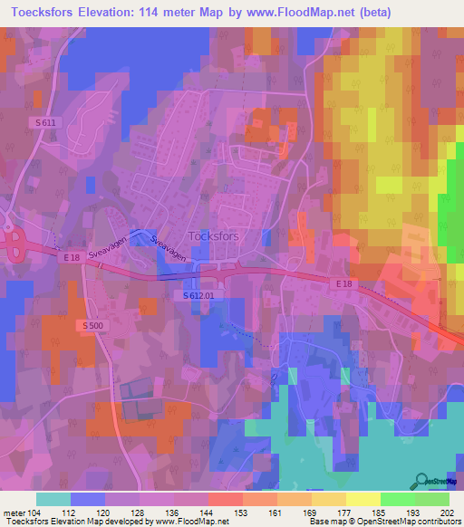 Toecksfors,Sweden Elevation Map