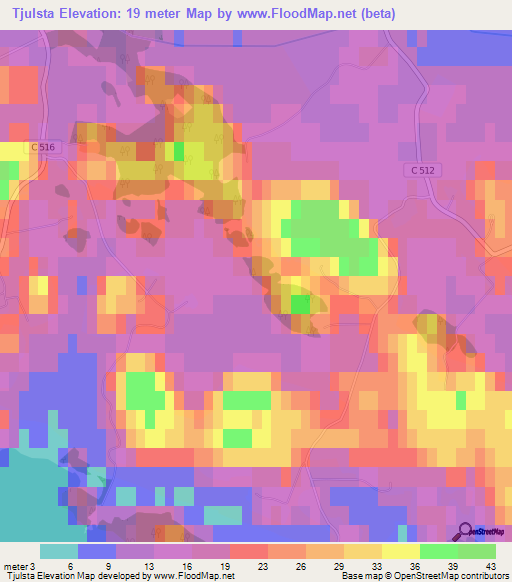 Tjulsta,Sweden Elevation Map