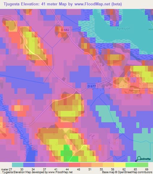 Tjugesta,Sweden Elevation Map