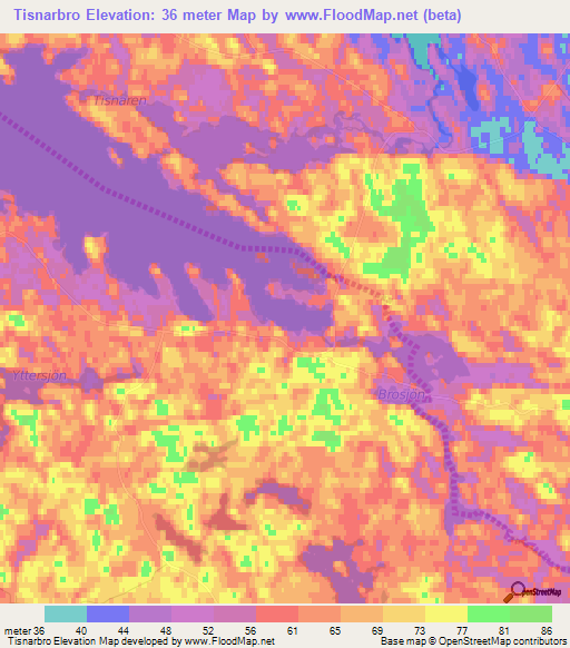 Tisnarbro,Sweden Elevation Map