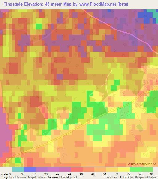 Tingstade,Sweden Elevation Map