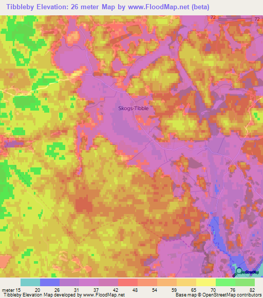 Tibbleby,Sweden Elevation Map