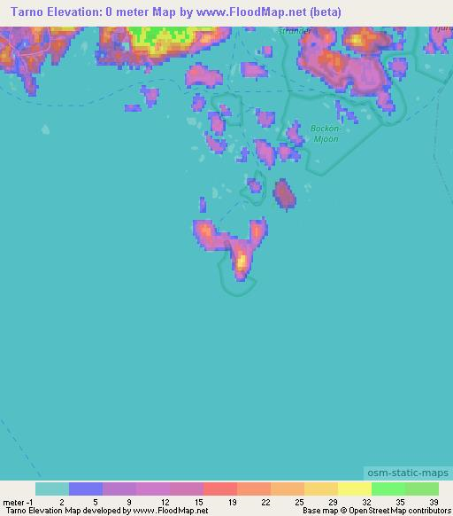 Tarno,Sweden Elevation Map