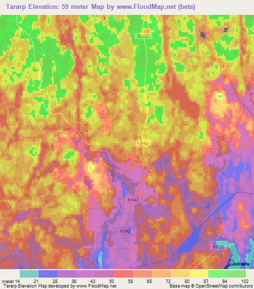 Tararp,Sweden Elevation Map