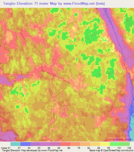 Tangbo,Sweden Elevation Map