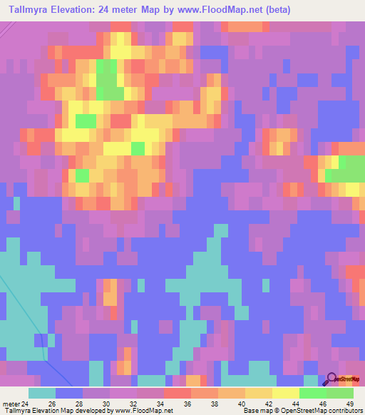 Tallmyra,Sweden Elevation Map