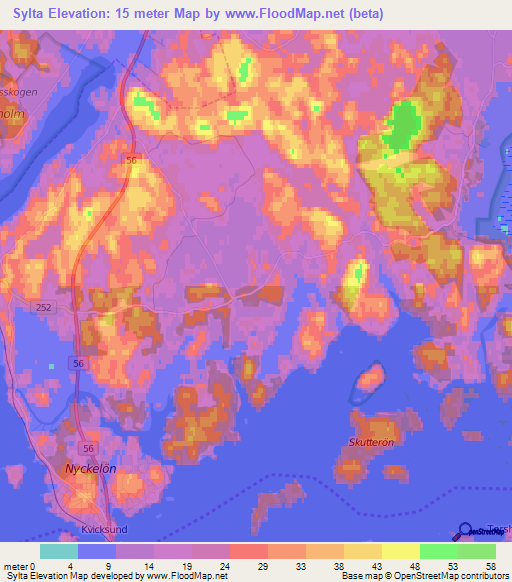 Sylta,Sweden Elevation Map