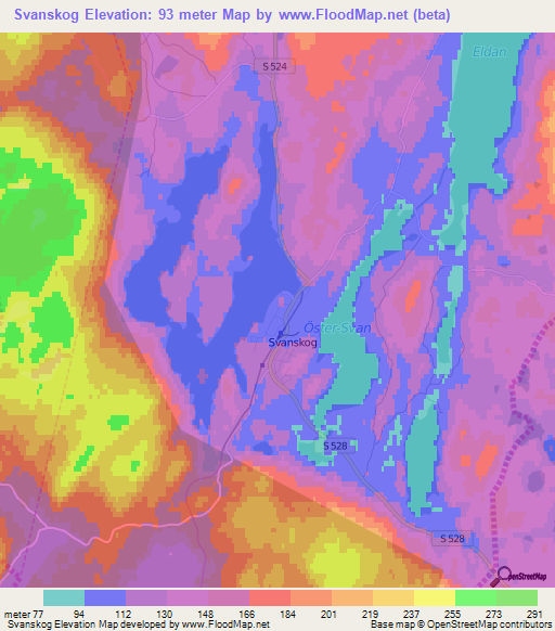 Svanskog,Sweden Elevation Map