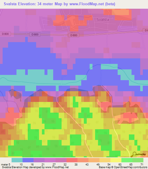 Svalsta,Sweden Elevation Map