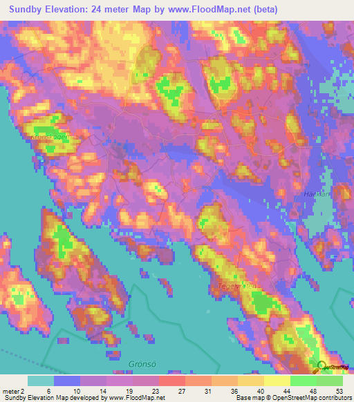 Sundby,Sweden Elevation Map