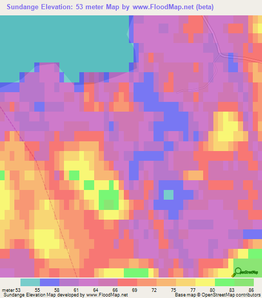 Sundange,Sweden Elevation Map