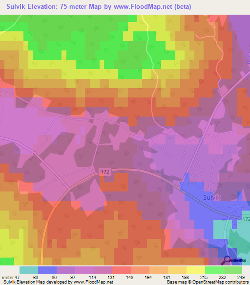 Sulvik,Sweden Elevation Map