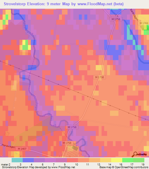 Strovelstorp,Sweden Elevation Map