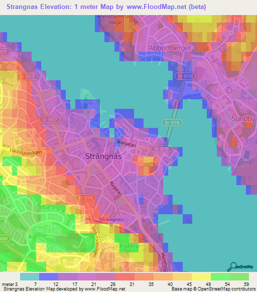 Strangnas,Sweden Elevation Map