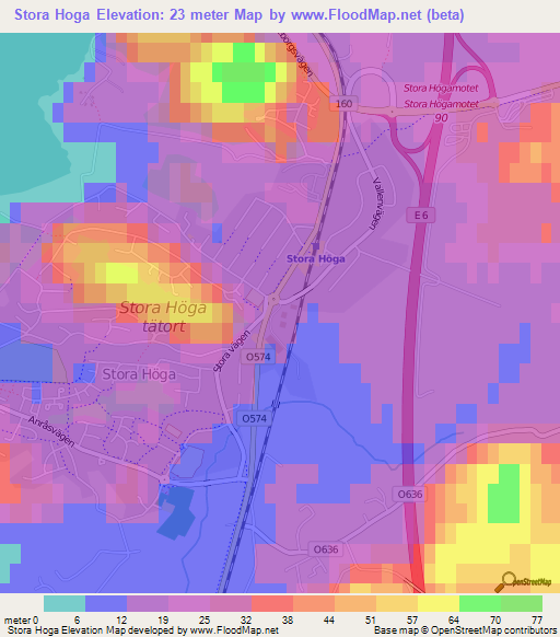 Stora Hoga,Sweden Elevation Map