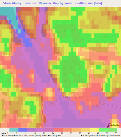 Stora Almby,Sweden Elevation Map