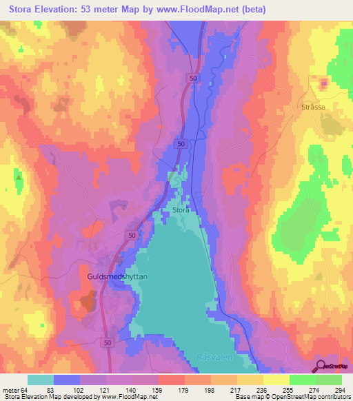 Stora,Sweden Elevation Map