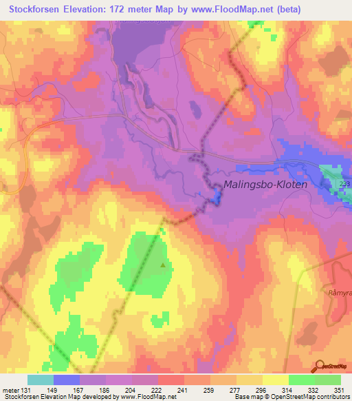 Stockforsen,Sweden Elevation Map