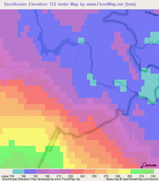 Stockforsen,Sweden Elevation Map